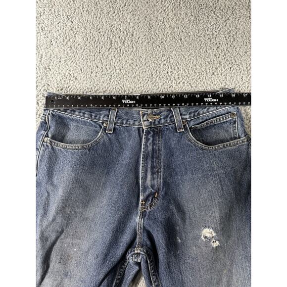 Harley Davidson Jeans Men 34 Straight Leg Grunge Western - Picture 3 of 9